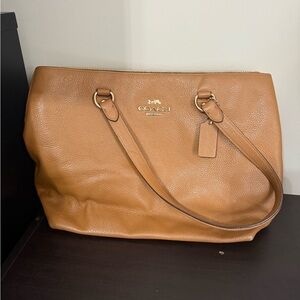 Used Tan COACH briefcase